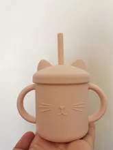 Cup Drinking-Straw-Cup Water-Cup Feeding-Cupbaby Bpa-Free Silicone Cute Cat 10-Color