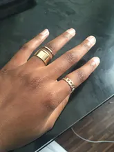 Anillo redondo geométrico minimalista para mujer, conjunto de anillos de dedo para mujer, sortija abierta circular clásica, joyería femenina, Color dorado, 2021
