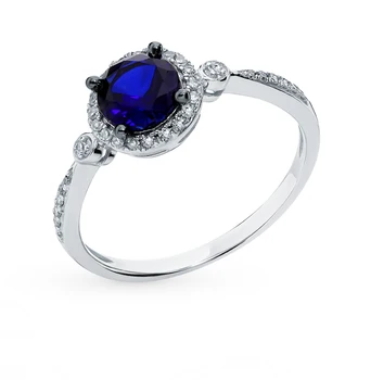 

Gold ring with sapphires and diamonds sunlight sample 585