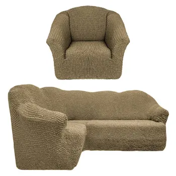 

Cover for corner sofa + 1 armchair without ruffles color Kako 205