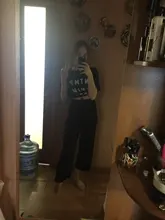 Pantalones de punto finos para mujer, pantalón suelto, de pierna ancha, cintura elástica, hasta el tobillo, talla grande, S-4XL