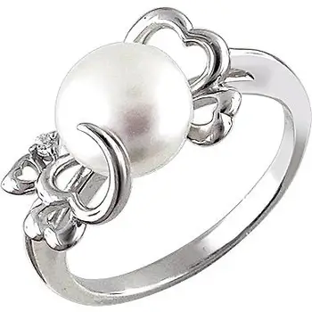 

Esthete ring with pearls and cubic zirconia