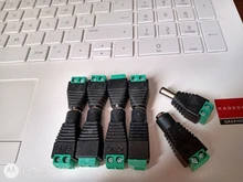 Adaptador de enchufe de corriente continua para cámaras CCTV, conector macho hembra de 2,1mm x 5,5mm