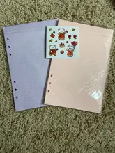 Cuaderno de hojas sueltas A5 A6, 40 hojas, recambio de papel, carpeta espiral, índice de páginas internas, planificador diario semanal mensual