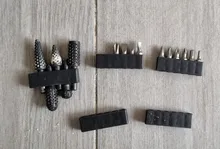 Juego de 5 uds de vástago hexagonal portapuntas de destornillador de 6/10/12 agujeros cabeza de destornillador de plástico soporte de broca de almacenamiento para accesorios de alimentación