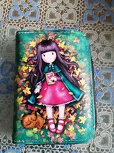 Tarjetero de piel sintética para mujer, Cartera de 9 Bits/10 Bits + 2 posiciones grandes con cremallera, Tarjetero con personajes bonitos