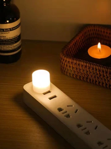 Led Book Light Desk Reading Lamp Nightlight Small Table Lamp For Laptop PC Power Bank 5V Round White Mini Body Energy Saving