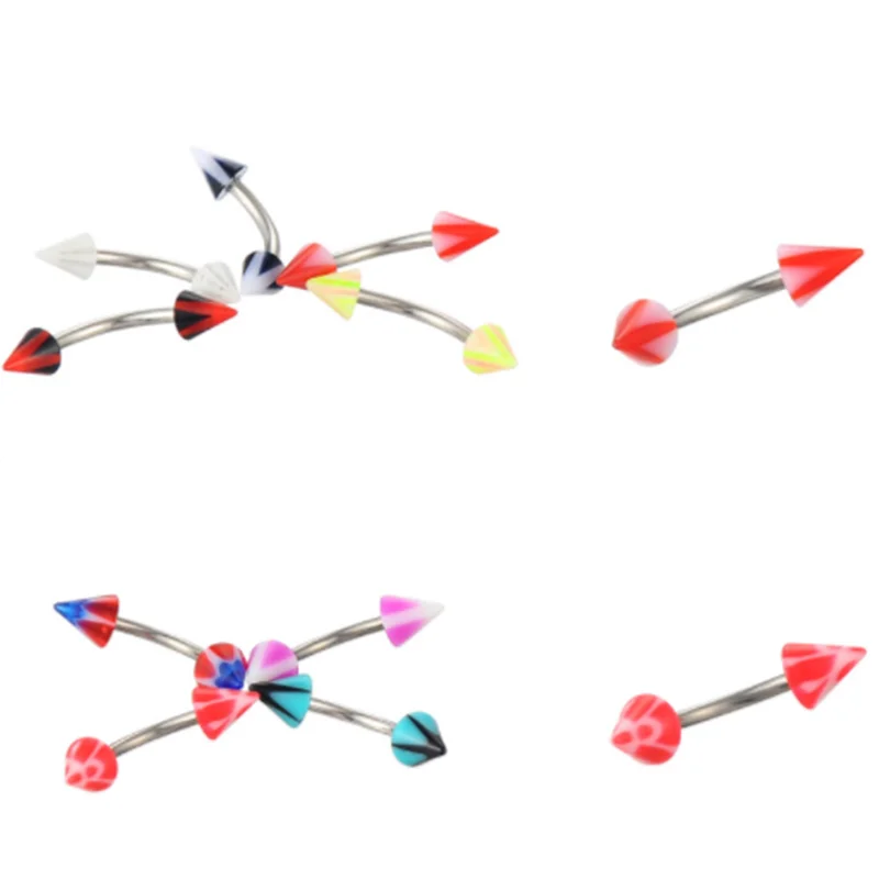 10/20/30PCS Stainless Steel Piercing Jewelry eyebrow piercing lot 16G tongue piercing snake eyes pack eyebrow jewelry