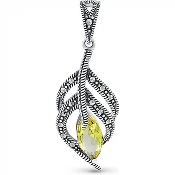 

Silver Wings pendant with marcasites and sultanites of silver