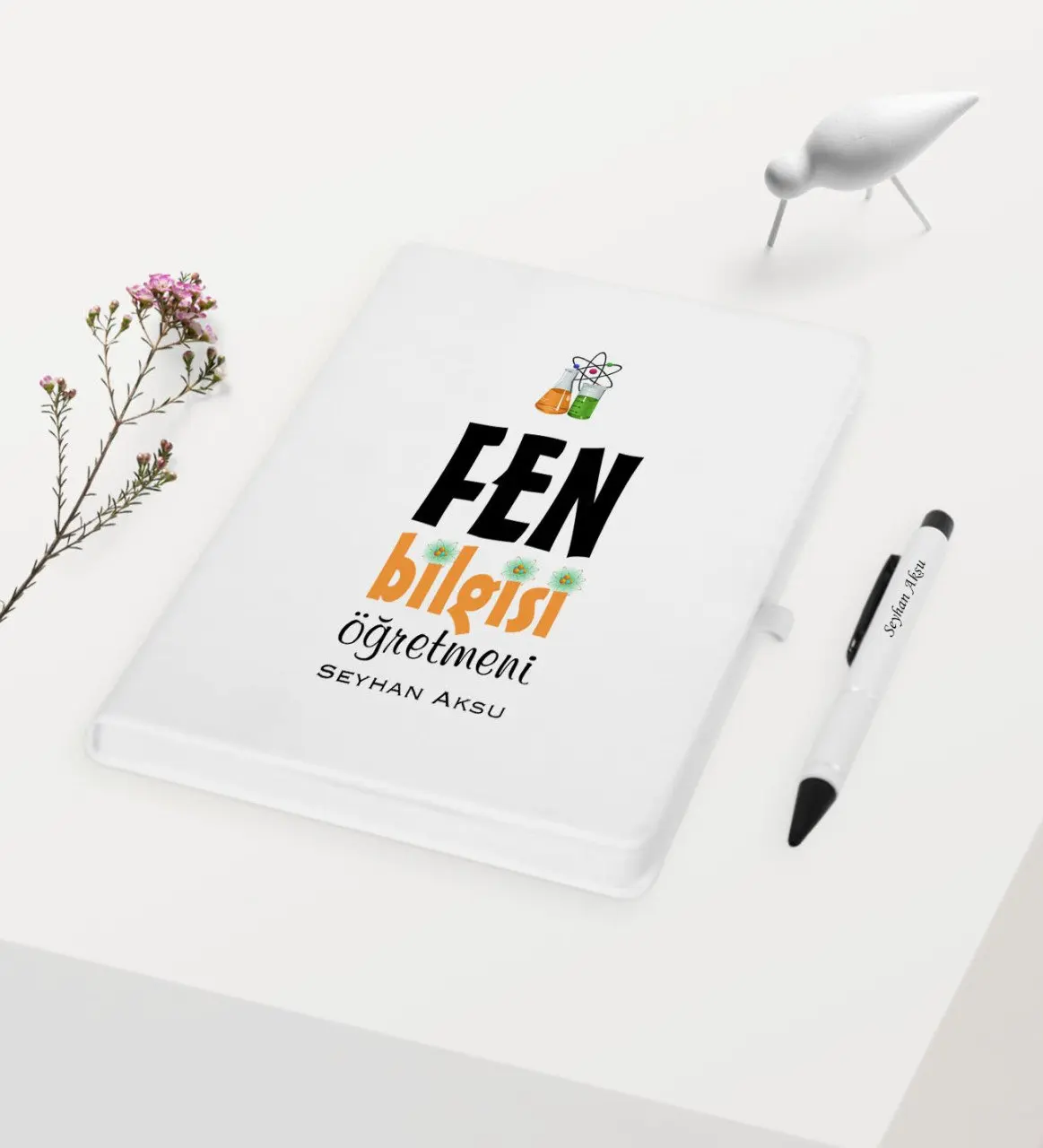 Персонализированные учитель тематические Белый Ручка для записной книжки