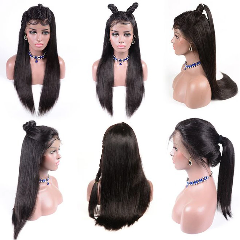 lace front human hair straight wig