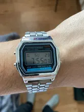 Reloj Digital de lujo para Hombre, pulsera de eslabones de acero inoxidable, de negocios, electrónico, a la moda