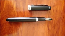 Jinhao-pluma estilográfica de acero inoxidable X750, pluma media de 18KGP, bolígrafos de tinta con nombre para escuela y oficina, regalo, papelería