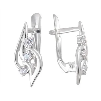 

Esthete earrings with 6 cubic zirconia