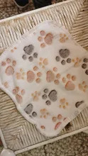 Manta de invierno para perros, manta de cama para gatos, huella de pie, colchón cálido para dormir, suministros de lana Coral para perros pequeños y medianos