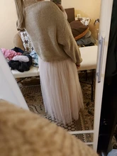 OHRYIYIE-falda de tul Vintage para mujer, faldas de malla de cintura alta elástica, largo plisado, para primavera y verano, 2021