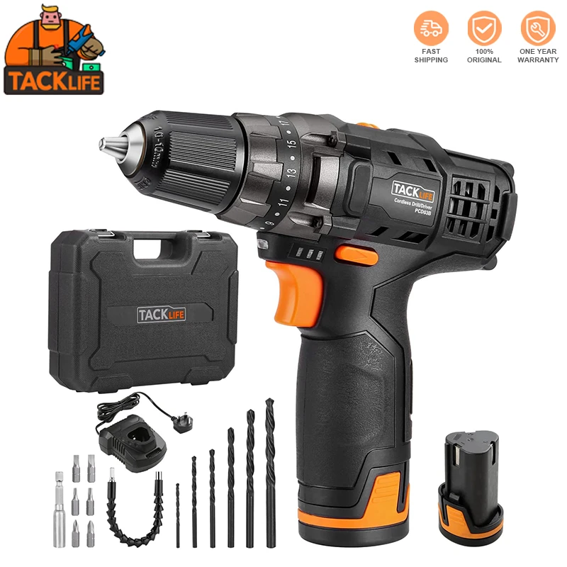 Image of Tacklife PCD03B cordless drill at Walmart