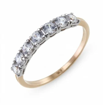 

Lucas gold ring with 7 cubic zirconia Red Gold