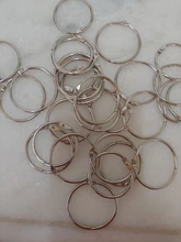 Lote de 10 unids/lote hoja metálica suelta, anillas con bisagras, llaveros, álbum de recortes, manualidades