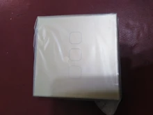 Interruptor táctil con Panel de cristal blanco, AC220V,1/2/3 entradas, 1 vía, para pared, EU/UK