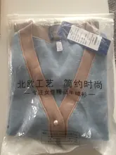 Cárdigan de punto para mujer, suéter de manga larga con cuello de pico de Color contrastante, cárdigan de moda, prendas de vestir