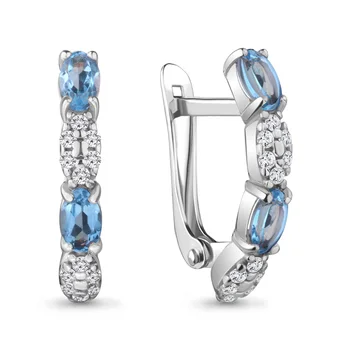 

Earrings from silver with Topaz Swiss