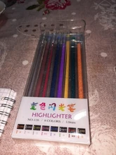 Juego de 8 colores de pluma con brillo, resaltador que cambia de Color, marcador de Flash, Gel, plumas de dibujo, álbum de recortes, diario, papelería, escuela
