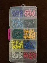 Mapa tachuelas Push Pins cabeza de plástico con punta de acero, 4mm, 500 unidades
