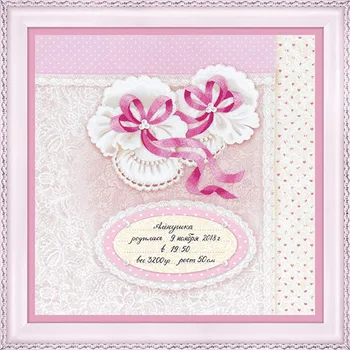 

Рт-0081 partial embroidery Riolis 'booties for girls' 21*21 cm