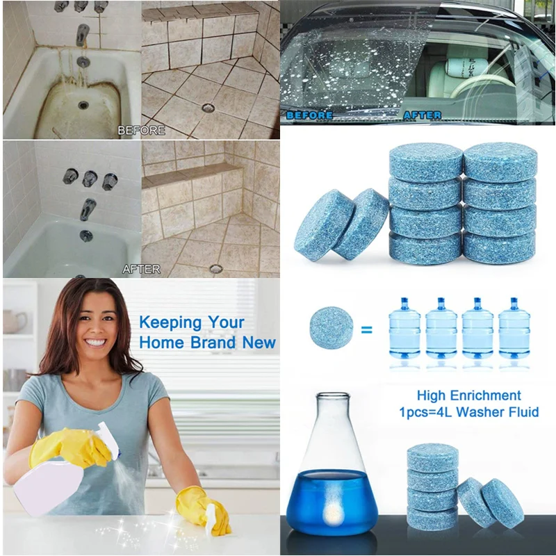 

Multifunctional Effervescent Spray Cleaner Household Cleaning Tools Concentrate Car Window Washer Cleaning Cleaner Dropshipping