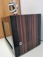 Caja enrolladora de reloj de alta gama, 2, 4, 6, 9, 12, 24, reloj mecánico con Motor de madera Mabuchi, pantalla táctil de cristal LCD, accesorios de almacenamiento