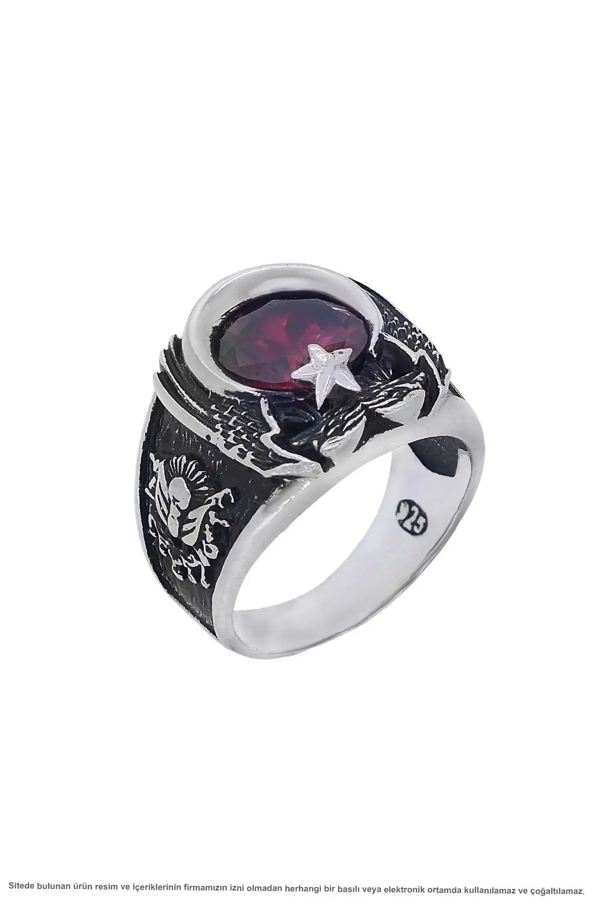 

The moon the stars Pattern Silver Men 'S Ring