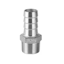 Coupling-Connector Thread-Pipe-Fitting Hose-Tail-Reducer Barb Stainless-Steel-304 Bsp Male