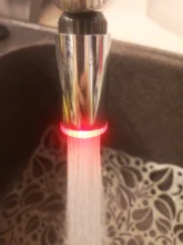 Temperature-Sensor Faucet Light Shower-Head Kitchen-Tap Bathroom-Crane LED for Changing-Glow