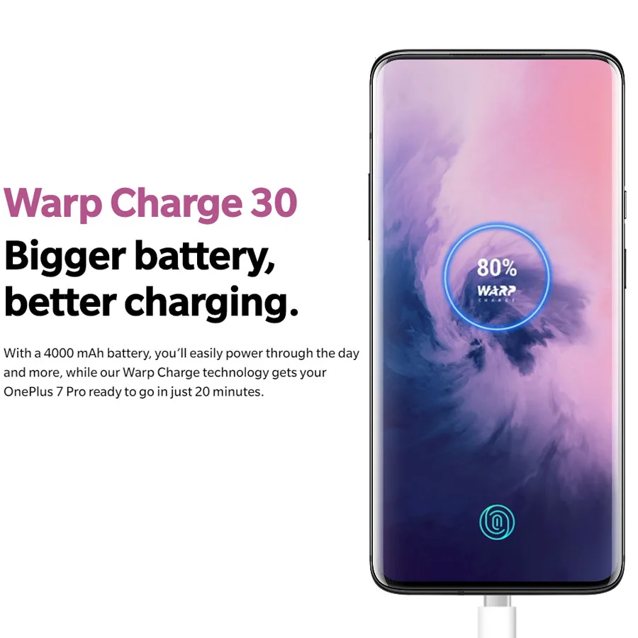 Смартфон Oneplus 7 Pro с глобальной прошивкой, 12 Гб+ 256 ГБ, 6,67 дюйма, 3120*1440, Android 9, Snapdragon 855, 48,0 МП, NFC, 5 В, 6A, мобильный телефон