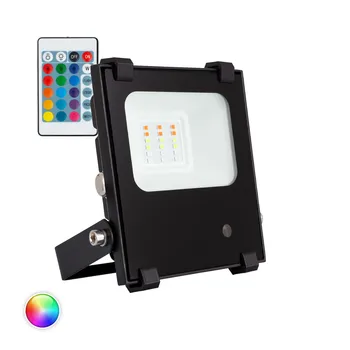 

TECHBREY LED spotlight RGB 10W 135lm/W HE PRO dimmable waterproof outdoor LED floodlight IP65, garden projector