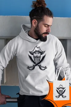 

Angemiel Wear Pirate And Swords White Male Hooded Sweatshirt Bags Kombin