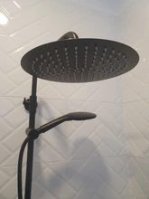 Shower-Head Square Wall Bathroom Stainless-Steel Rainfall Ceiling Black Ultrathin 2-Mm