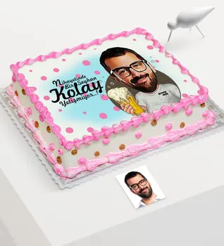 

Personalized Cheers Cartoon Printed Age Cake For Edible Sugar Paper-1