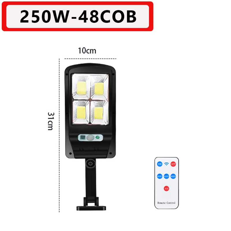 6000Watts 108LED Solar Street Light IP67 Waterproof Remote Control PIR Motion Sensor Solar Lamp for Garden Security Wall Light solar pathway lights Solar Lamps