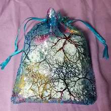 Bolsas de Organza con cordón ajustable para embalaje de joyas, bolsitas de regalo de boda, color blanco y colorido, 10/20/50 Uds., venta al por mayor, 4 tamaños
