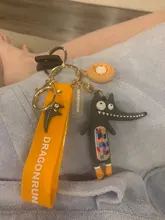 Llaveros de cocodrilo a la moda, llavero con zorro Original, muñeco de erizo de dibujos animados, colgante de anillos de llave, novedad de 2021