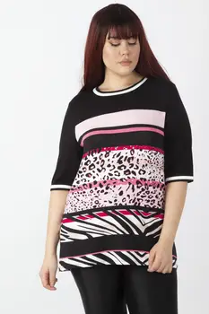 

Sans Textile Women 'S Colorful Front Printed Colorful Blouse 65 N15990