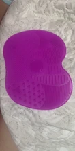 Almohadilla de limpieza para brochas de maquillaje, limpiador de pincel de silicona, esterilla, cepillos de maquillaje, herramienta de lavado, 1 unidad