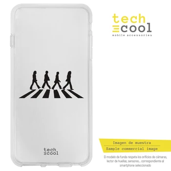 

FunnyTech®Silicone Case for OnePlus 7 Pro L The Beatles Abbey Road transparent background