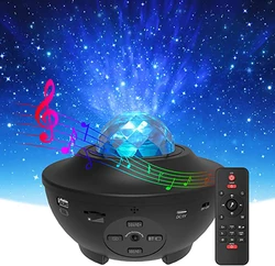 Estrela luz da noite efeito luz de palco luz projeção das crianças luz bluetooth música som família atmosfera criativa luz