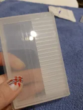 Caja de almacenamiento con ranuras de plástico para limas de uñas, accesorios de manicura con soporte transparente acrílico, 20 unidades