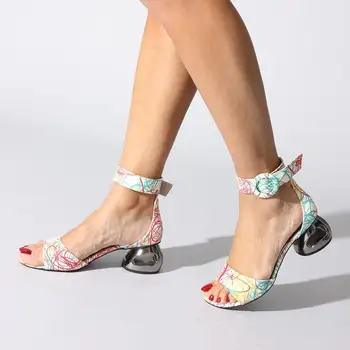 

White Colorful women's heeled shoes fashion 2020 antislip dance shoes high heel classic spring summer elegant casual party cool