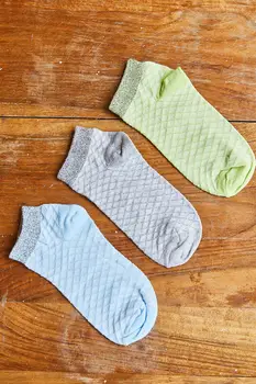

Ola Women Multi Honeycomb Lurex 3'lü Knitting Socks ÇRP-00000019