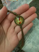 Pulsera de cuero con forma de árbol de la vida, joyería redonda hecha a mano, bóveda de vidrio con foto, novedad de 2018
